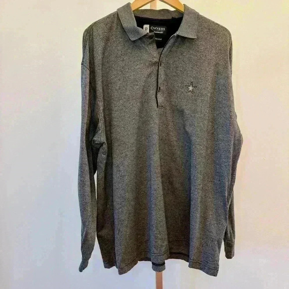 NFL Owners Collection Dallas Cowboys Men's XL Long Sleeve Polo Shirt Casual - Picture 1 of 11